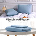 Pure Serenity Solid Organic Cotton Duvet Cover & Pillowcase Set