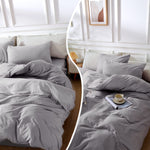 Pure Serenity Solid Organic Cotton Duvet Cover & Pillowcase Set