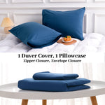 Pure Serenity Solid Organic Cotton Duvet Cover & Pillowcase Set