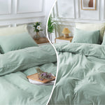 Pure Serenity Solid Organic Cotton Duvet Cover & Pillowcase Set