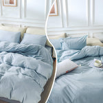 Pure Serenity Solid Organic Cotton Duvet Cover & Pillowcase Set