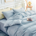 Pure Serenity Solid Organic Cotton Duvet Cover & Pillowcase Set