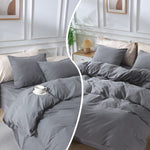 Pure Serenity Solid Organic Cotton Duvet Cover & Pillowcase Set