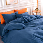 Pure Serenity Solid Organic Cotton Duvet Cover & Pillowcase Set