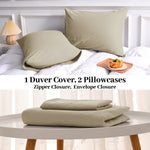 Pure Serenity Solid Organic Cotton Duvet Cover & Pillowcase Set