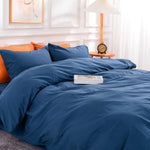 Pure Serenity Solid Organic Cotton Duvet Cover & Pillowcase Set