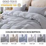 Pure Serenity Solid Organic Cotton Duvet Cover & Pillowcase Set