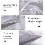 Pure Serenity Solid Organic Cotton Duvet Cover & Pillowcase Set