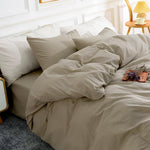 Pure Serenity Solid Organic Cotton Duvet Cover & Pillowcase Set