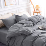 Pure Serenity Solid Organic Cotton Duvet Cover & Pillowcase Set