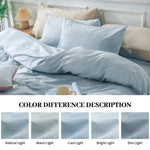 Pure Serenity Solid Organic Cotton Duvet Cover & Pillowcase Set