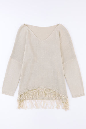Moonlit Meadow Knit Fringe Sweater | Hypoallergenic - Allergy Friendly - Naturally Free