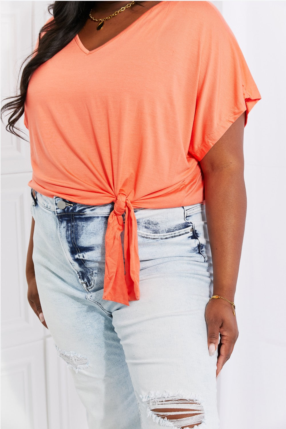 Peach Fields Tied Blouse | Hypoallergenic - Allergy Friendly - Naturally Free